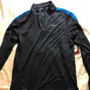Blue Nike Long-sleeve Performance Workout Shirt